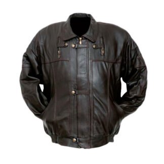 Chamarra de Piel de Borrego para Caballero Con Cierre Cubierto y Elástico Porta Broches