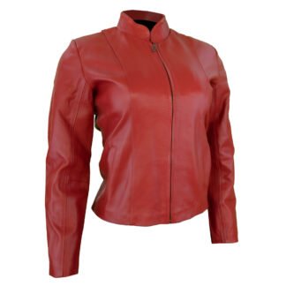 Chamarra de Piel de Borrego para Dama Cuello Mao Slim Liz