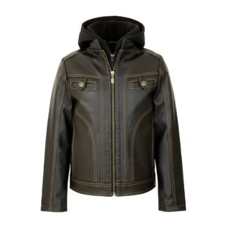 Chamarra de Piel de Borrego para Niño o Niña Con Capucha Desmontable Abelito