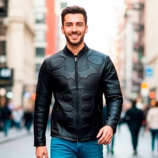 Chamarra de Piel de Borrego para Caballero Estilo Batman
