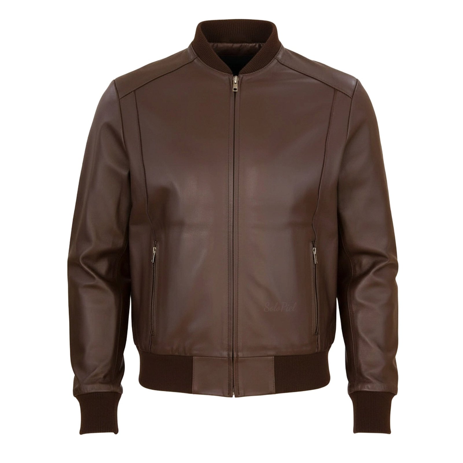 Chamarra de Piel de Borrego Para Caballero Estilo Bomber con Cardigan Bayron - Image 5