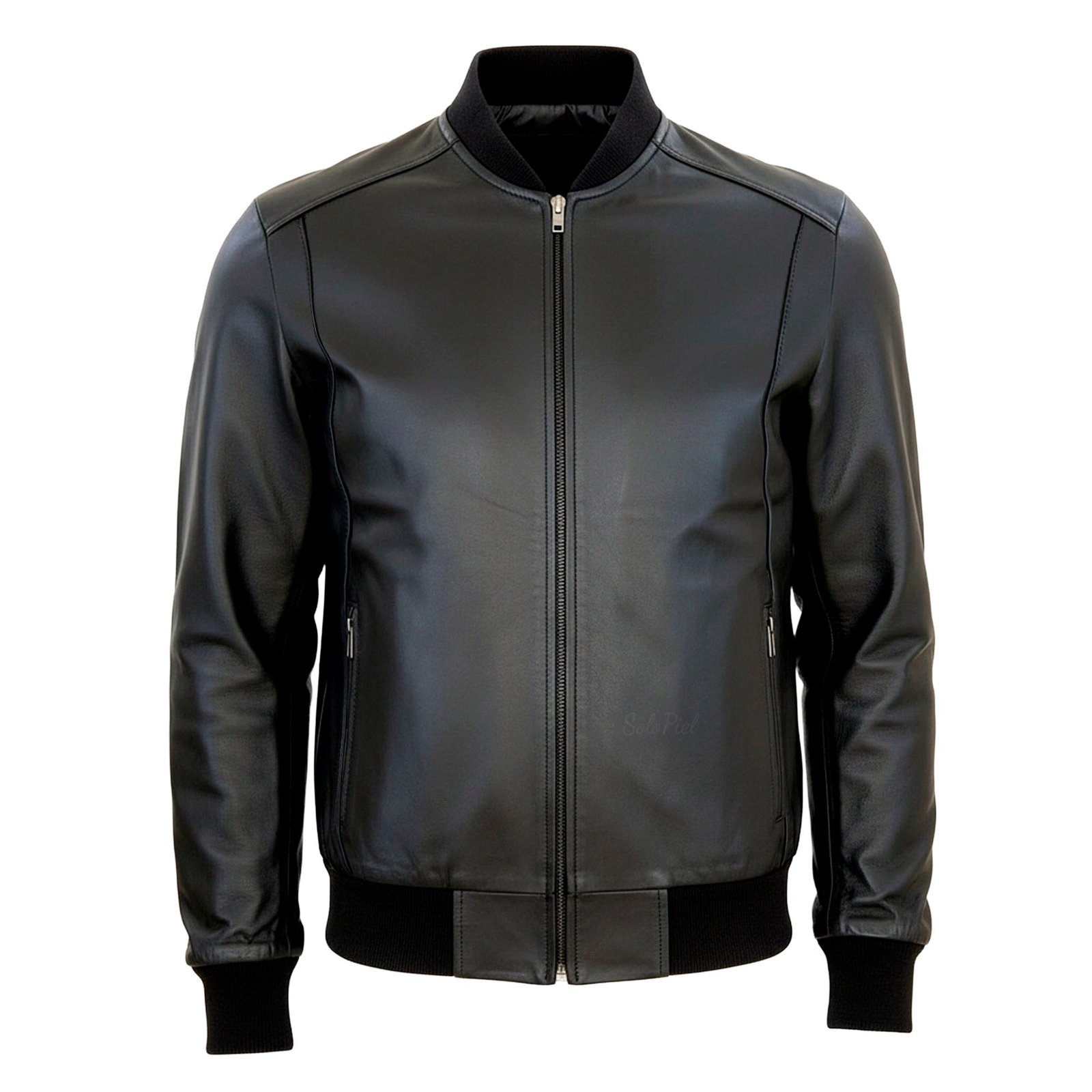 Chamarra de Piel de Borrego Para Caballero Estilo Bomber con Cardigan Bayron - Image 2