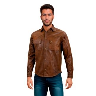 Camisa de Piel de Borrego Para Caballero Crack