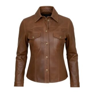 Camisa de Piel Para Dama Estilo Vaquero