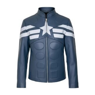 Chamarra de Piel  Estilo Capitán América Para Niño Con Reflejantes