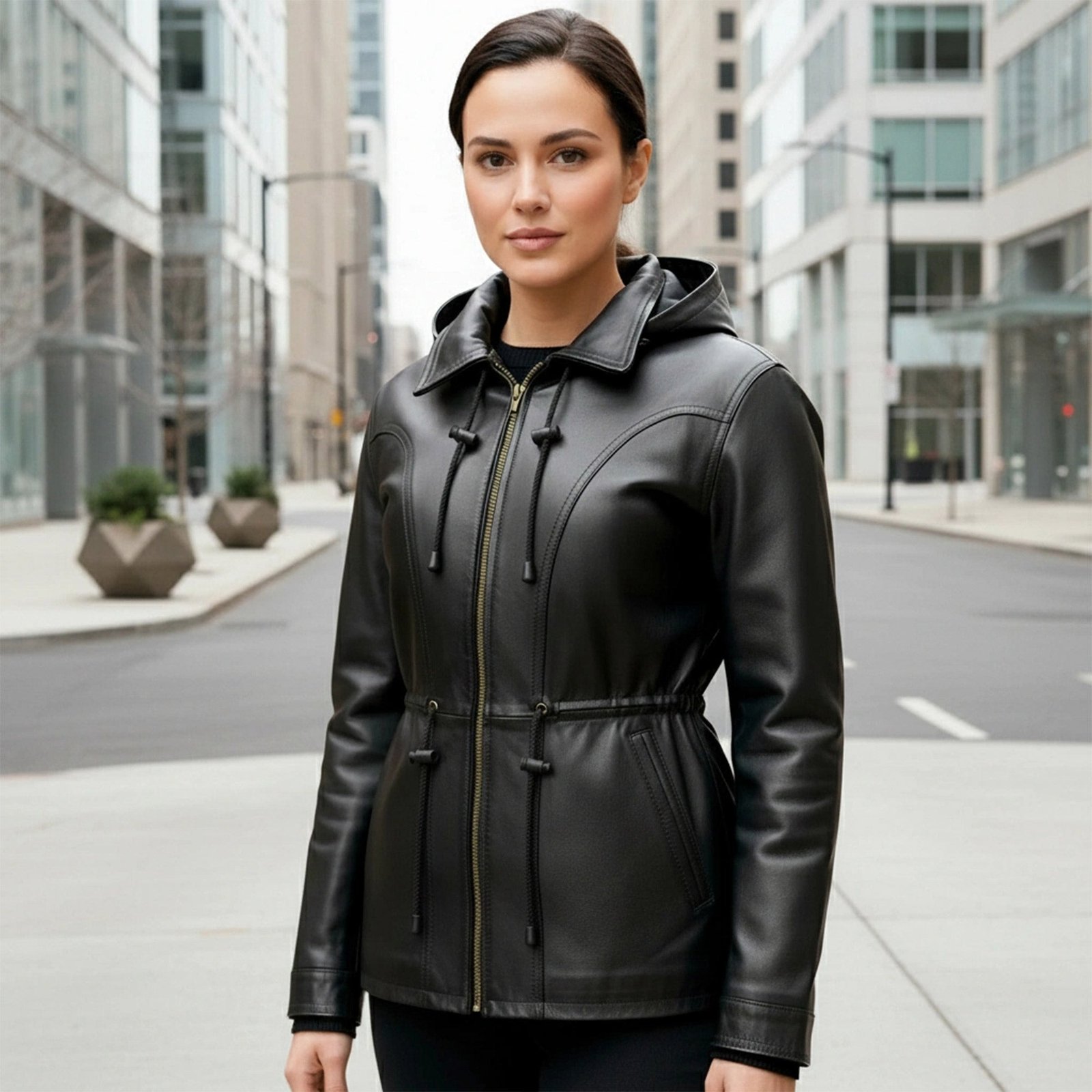 Chamarra de Piel de Borrego para Dama Cazadora