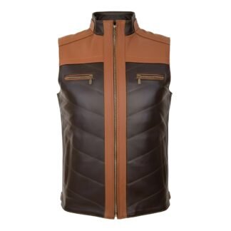 Chaleco de Piel de Borrego Combinado para Caballero Jhony