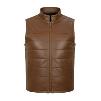 Chaleco de Piel de Borrego Crackelada para Caballero Roman