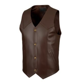 Chaleco de Piel de Borrego para Caballero Estilo Vaquero