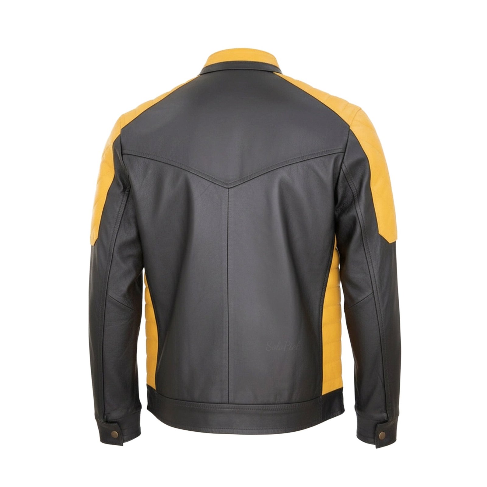 Chamarra de Piel de Borrego Para Caballero Combinada Con Franjas Daytona - Image 4