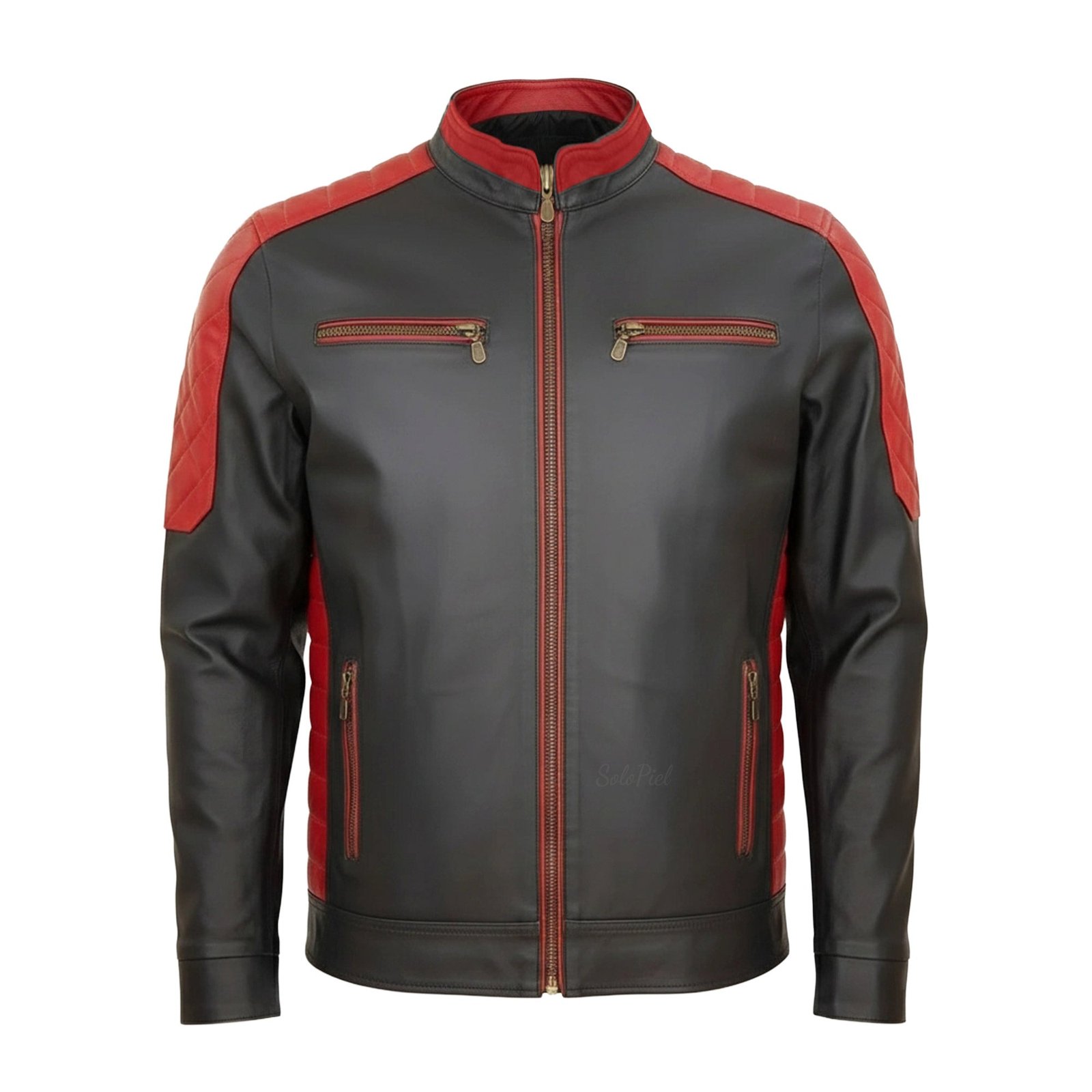 Chamarra de Piel de Borrego Para Caballero Combinada Con Franjas Daytona - Image 8