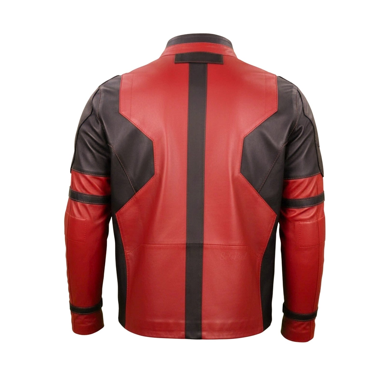 Chamarra de Piel de Borrego para Caballero Estilo Deadpool - Image 3