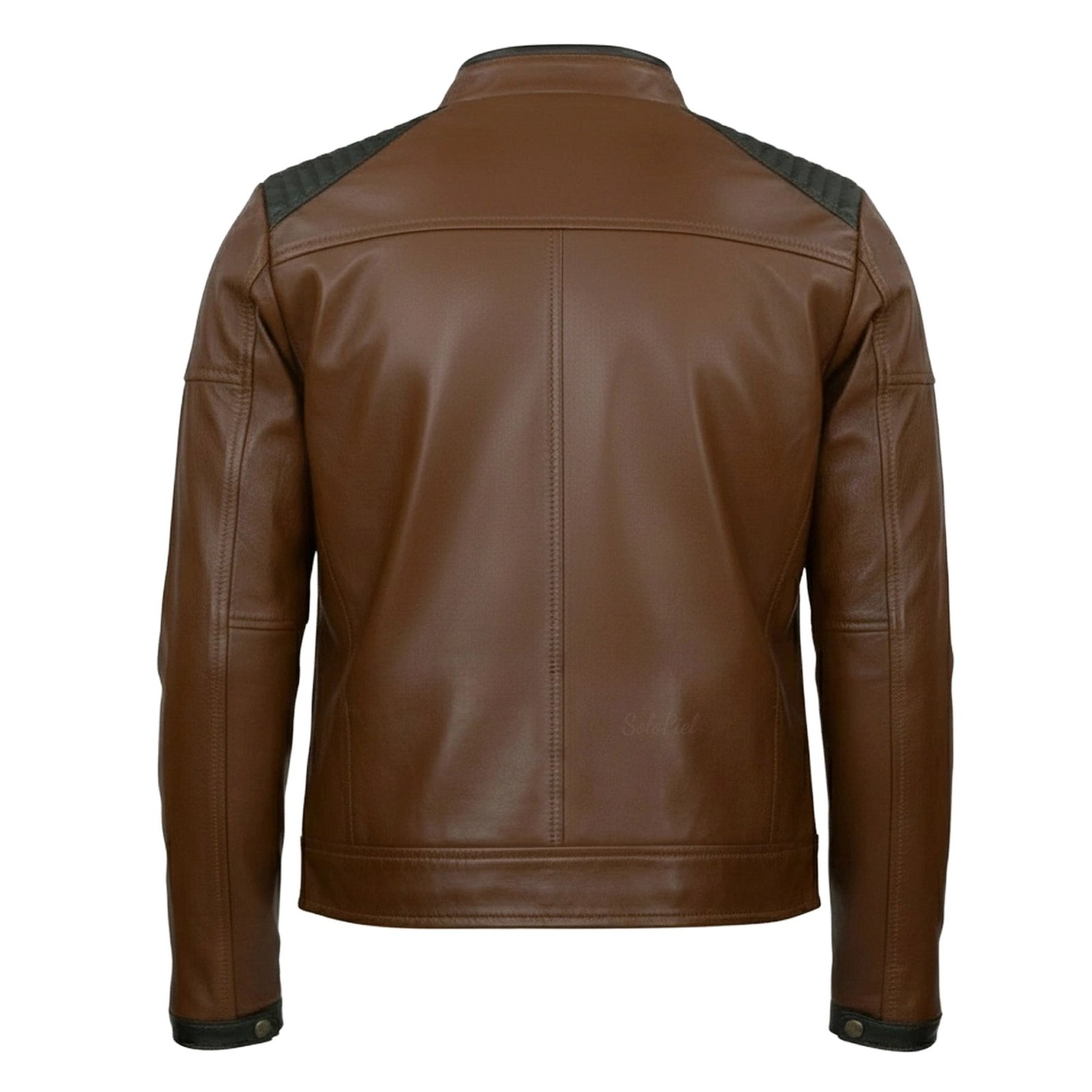 Chamarra de Piel de Borrego Capitonado Para Caballero Cuello Mao Diego - Image 8