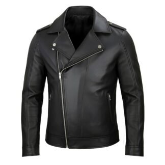 Chamarra de Piel de Borrego para Caballero Estilo Rockero Ligera DYLAN