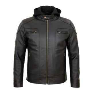 Chamarra de Piel de Borrego para Caballero Con Capucha Desmontable Eduardo Slim