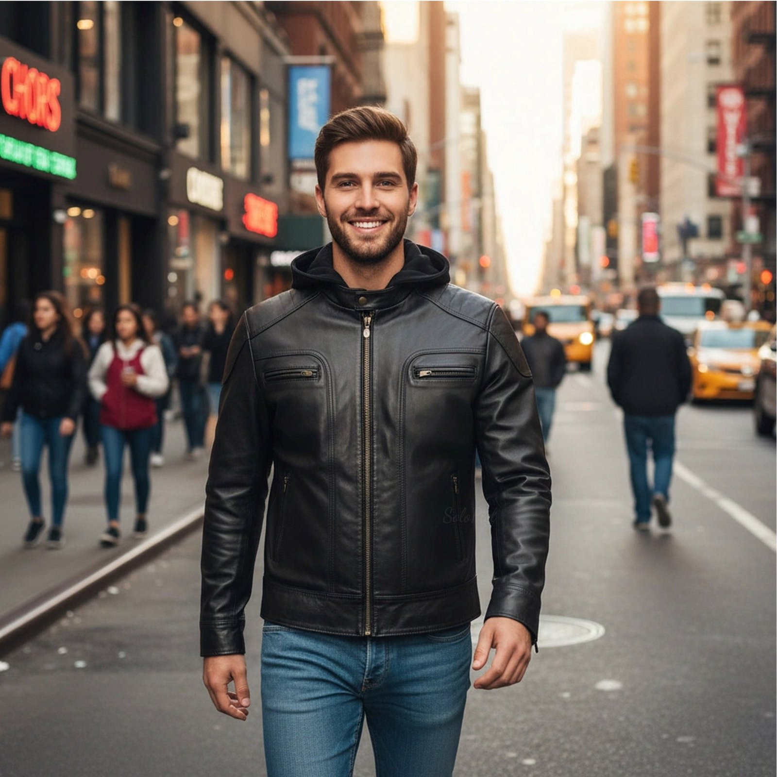 Chamarra de Piel de Borrego para Caballero Con Capucha Desmontable Eduardo Slim - Image 6