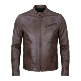 Chamarra de Piel de Borrego para Caballero Cuello Mao Slim Fit Eliut