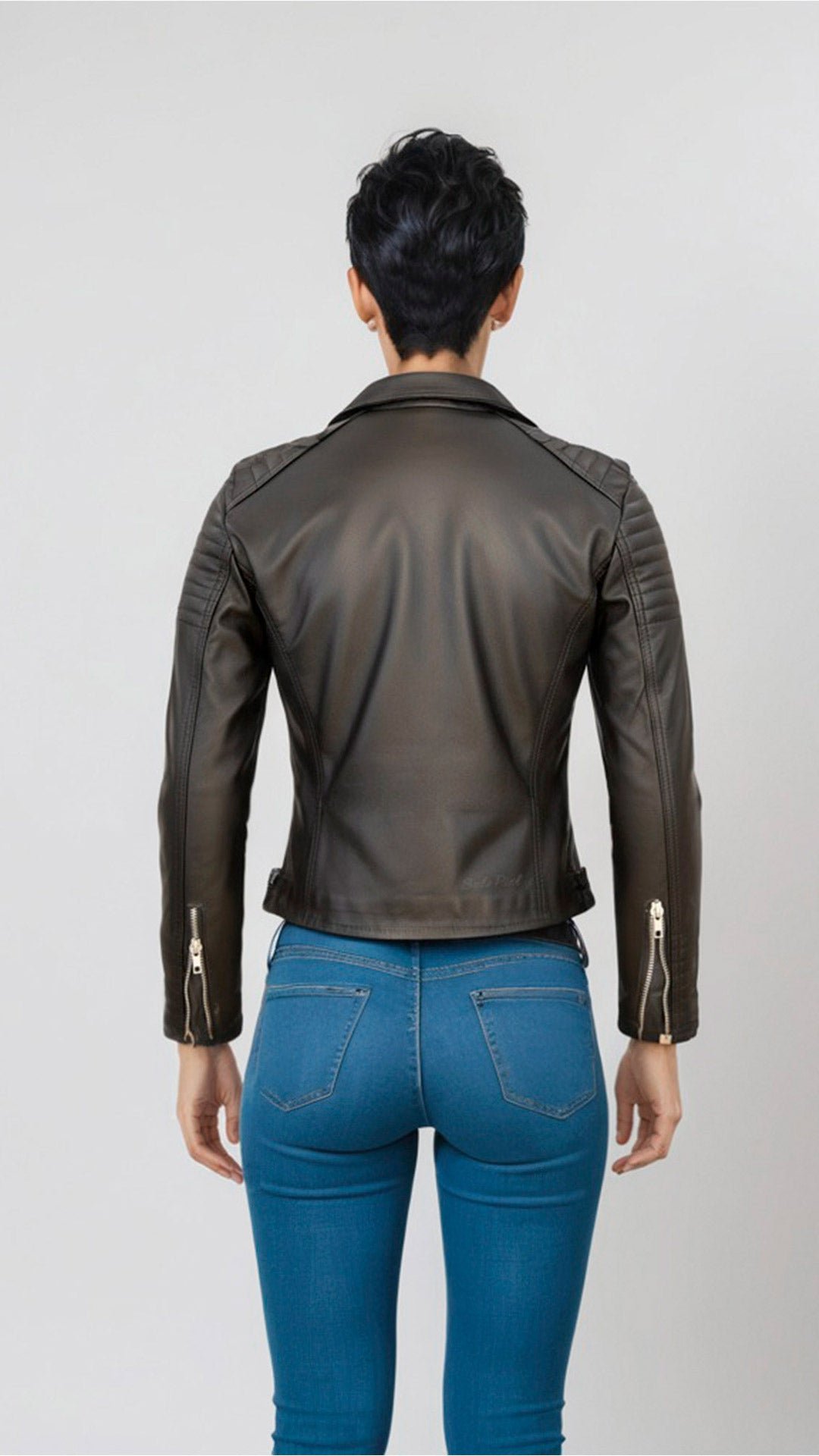 Chamarra de Piel de Borrego para Dama Torera Slim Rockera Galilea - Image 2