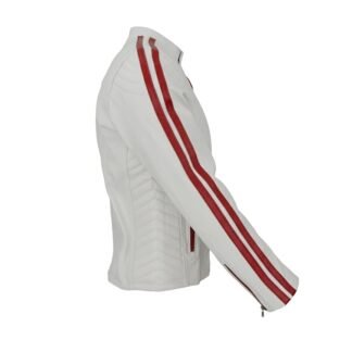 Chamarra de Piel de Borrego para Caballero Combinada Con Franjas Jasso