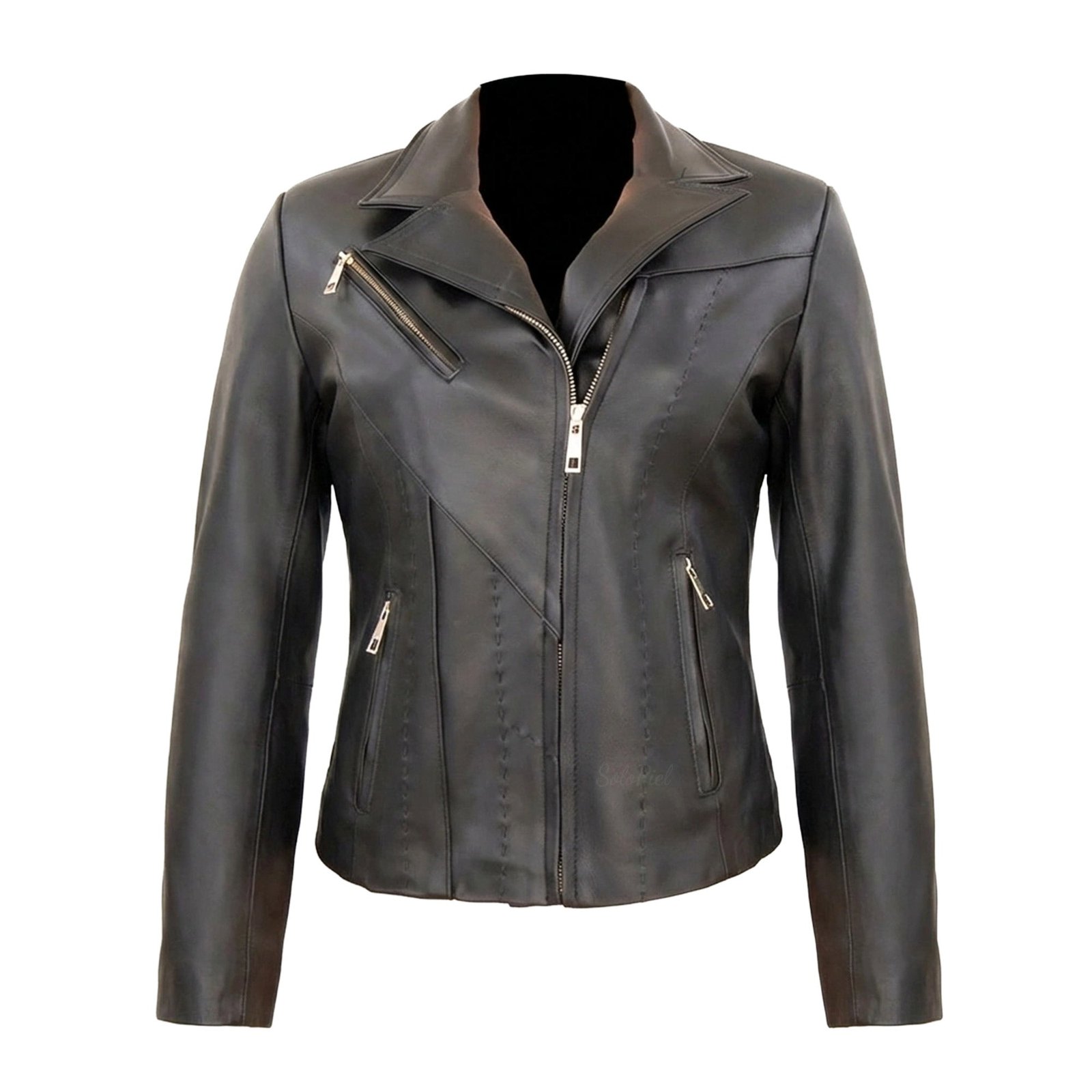 Chamarra de Piel de Borrego Tejida Veteada para Dama Jenifer