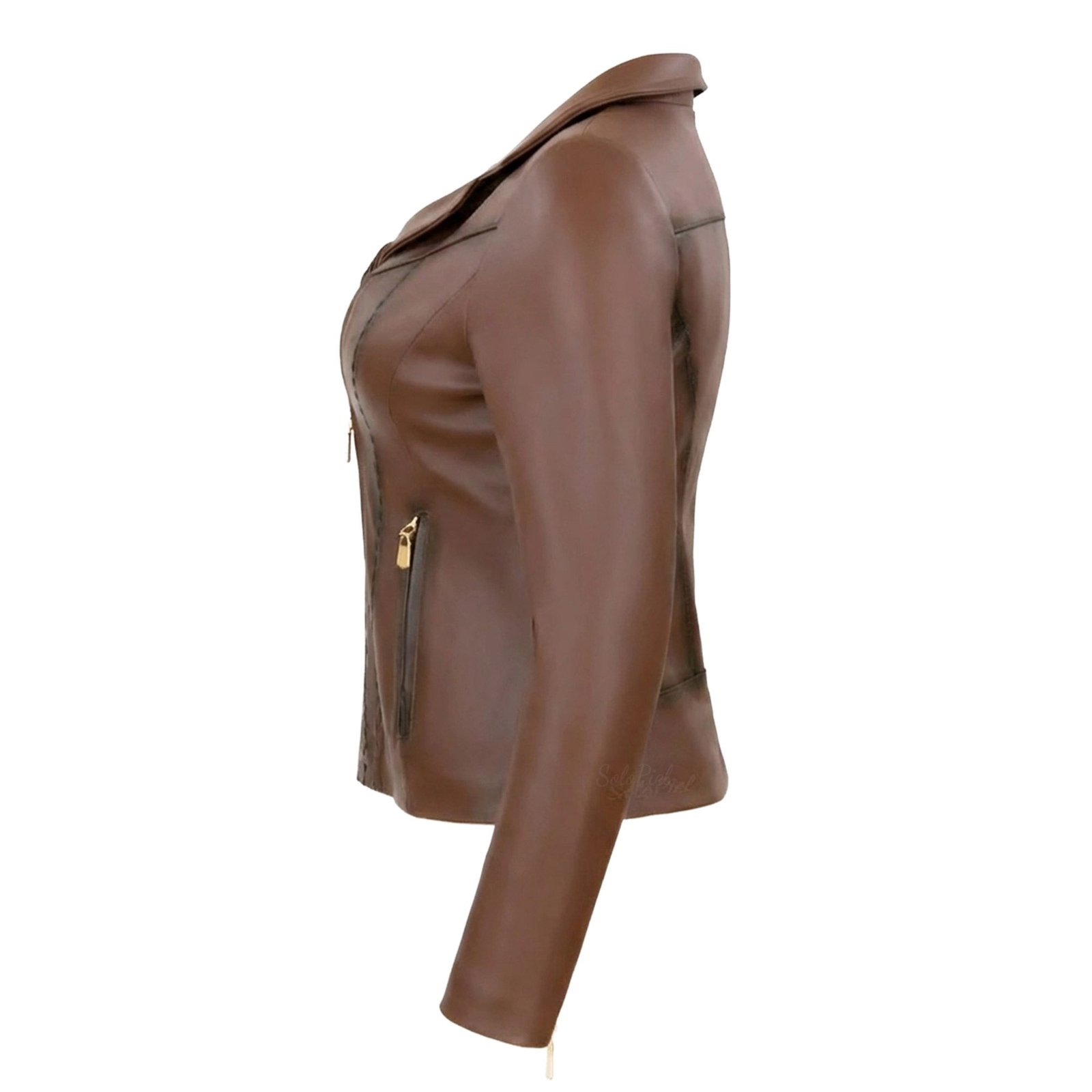 Chamarra de Piel de Borrego Tejida Veteada para Dama Jenifer - Image 6