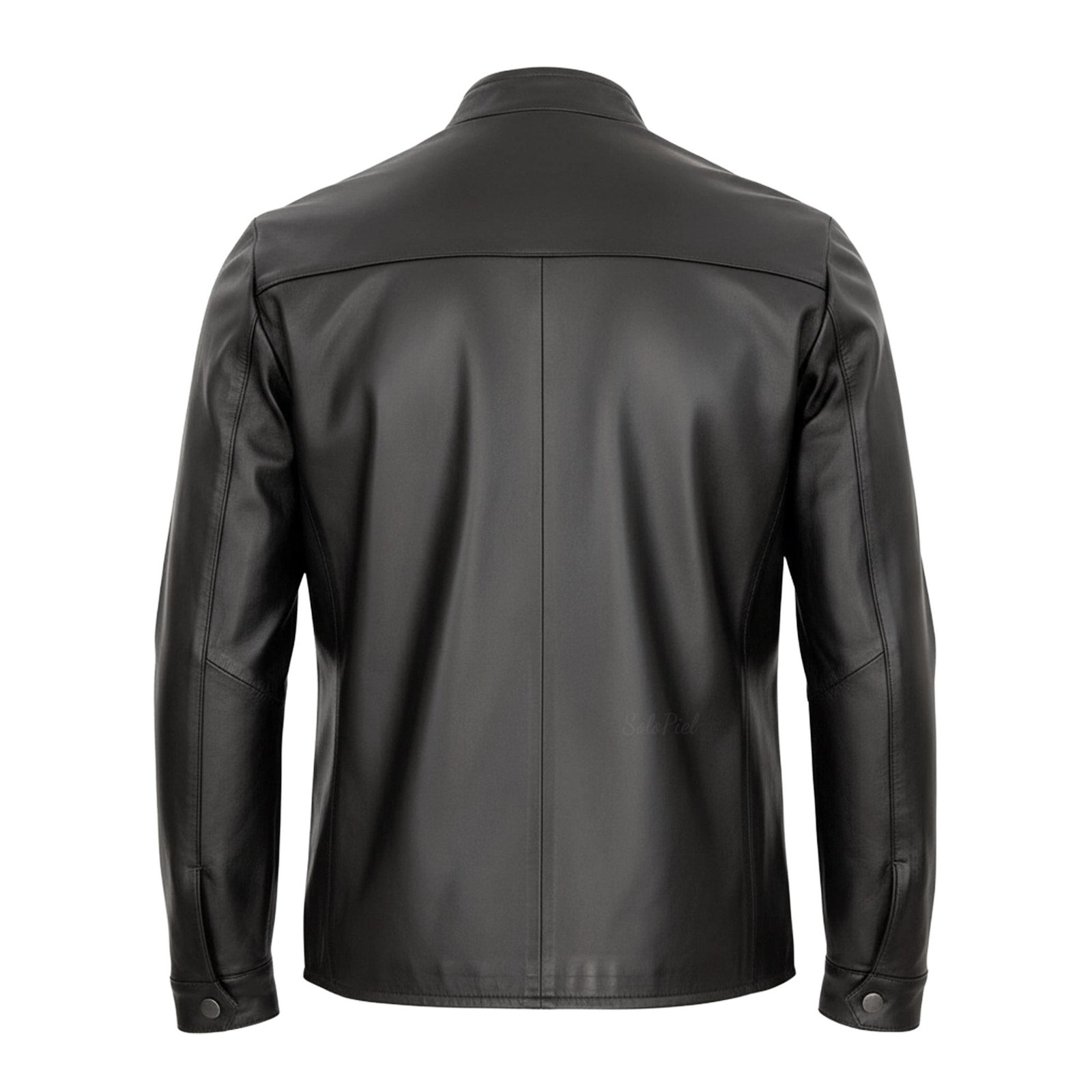 Chamarra de Piel de Borrego Para Caballero Lisa con Cuello Mao Jordan - Image 3