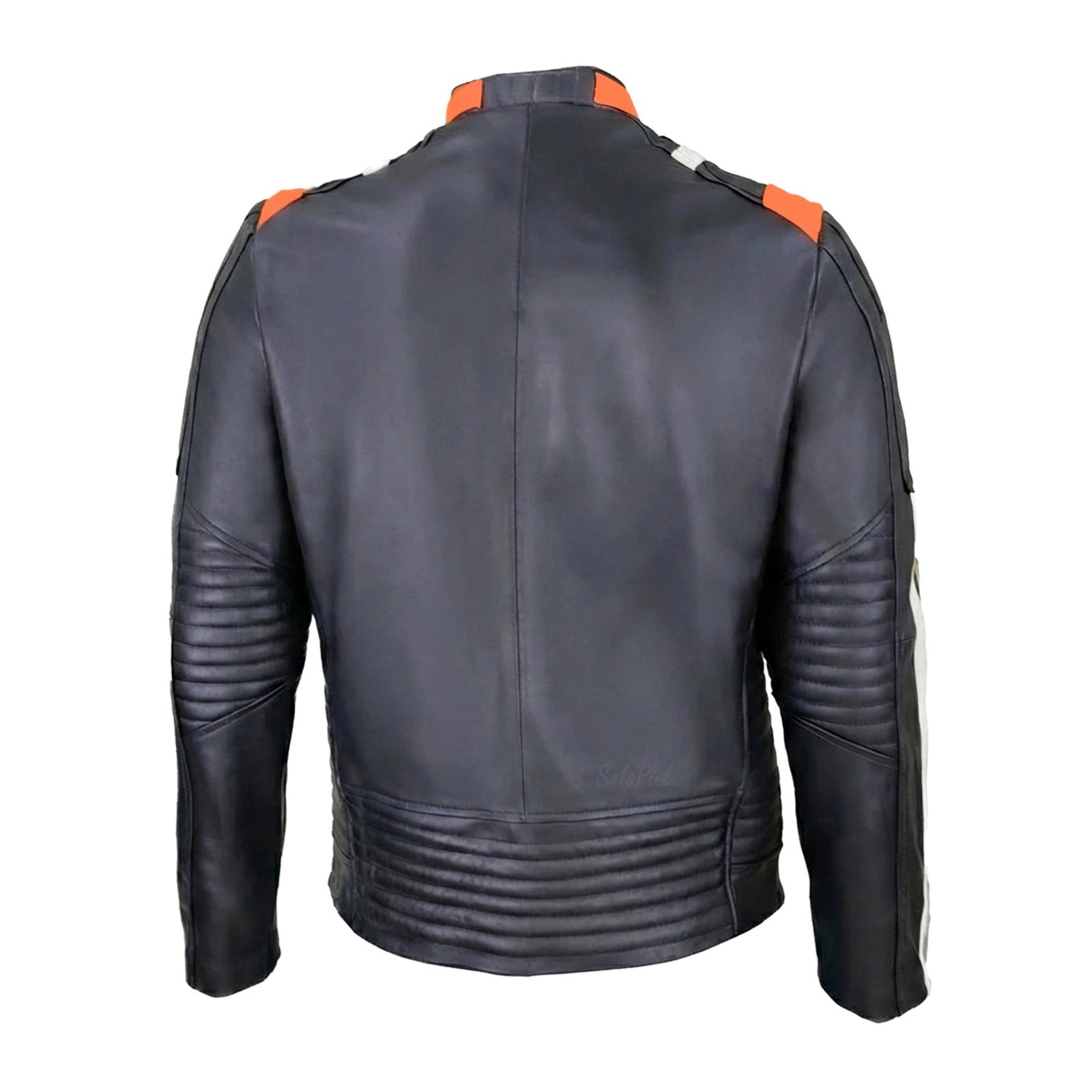 Chamarra de Piel de Borrego Para Caballero Combinada Con Franjas Lucca - Image 5