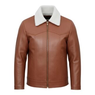Chamarra de Piel Para Caballero con Forro de Borrega Mateo