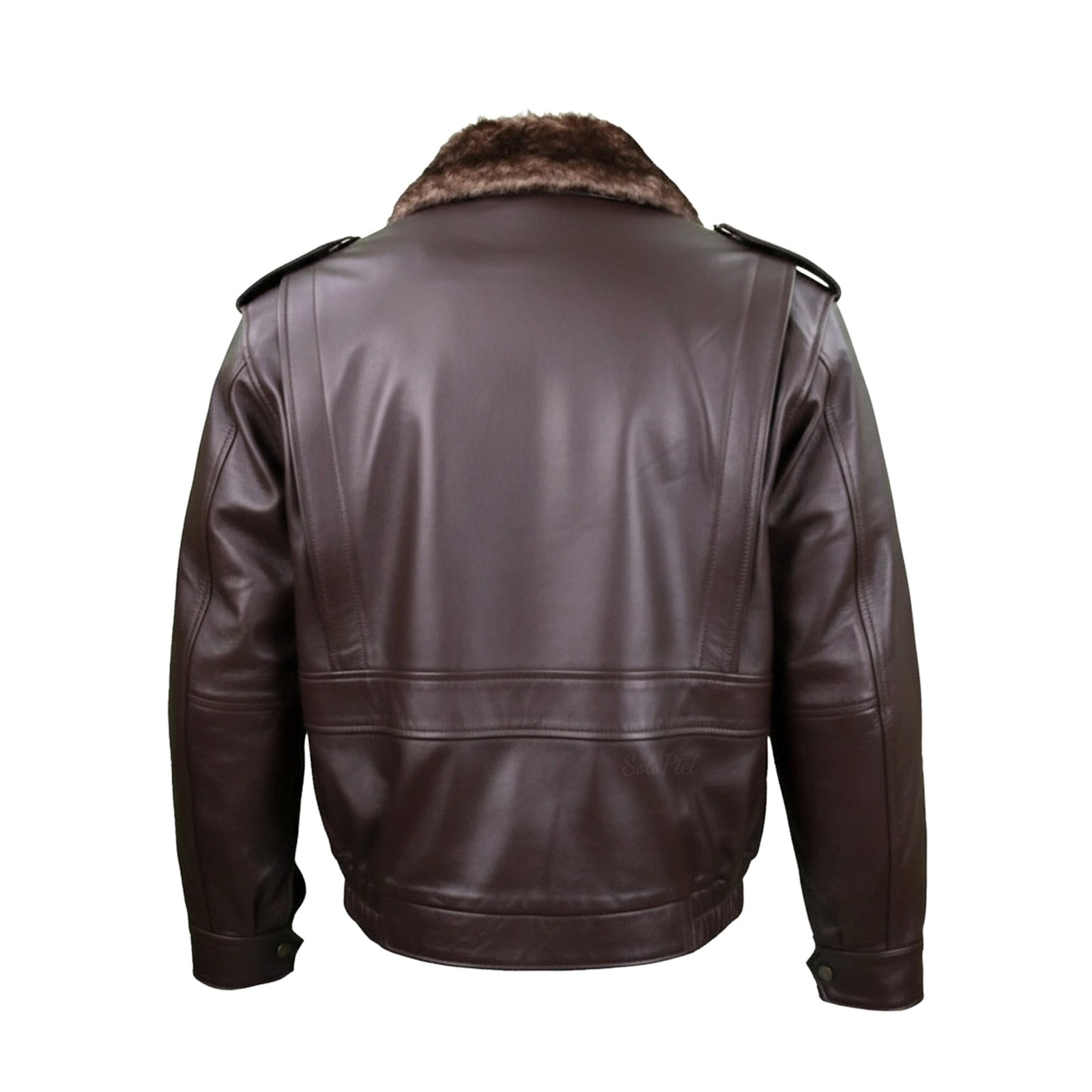 Chamarra de Piel de Borrego para Caballero Con Cuello y Forro Desmontables Piloto - Image 8