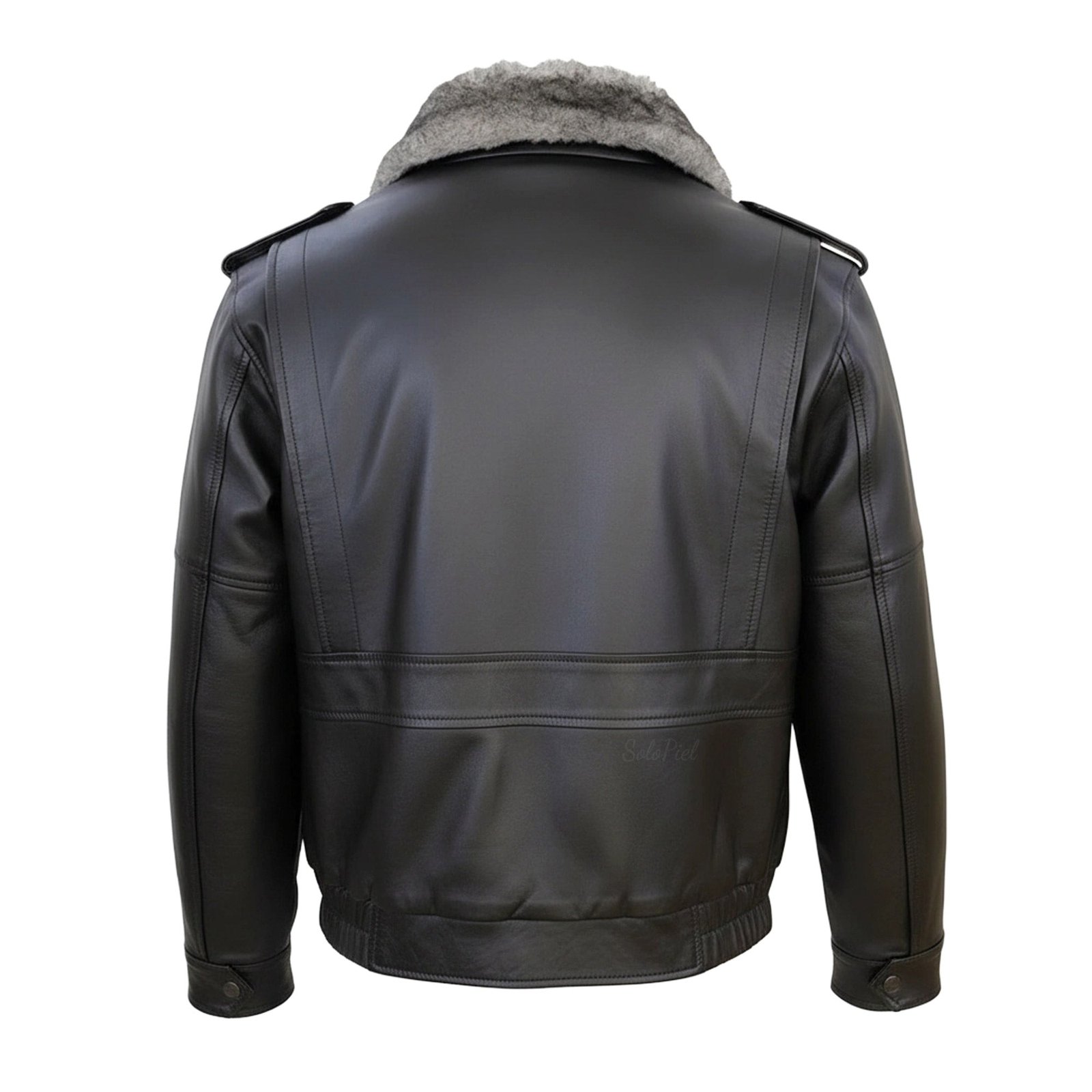 Chamarra de Piel de Borrego para Caballero Con Cuello y Forro Desmontables Piloto - Image 9