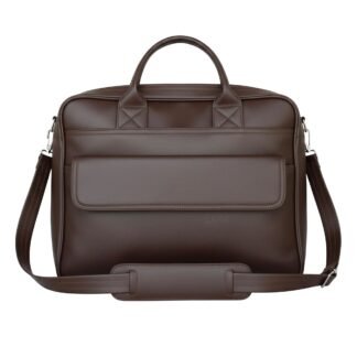 Portafolio Fabricado en Piel de Res de Para Laptop de 15" con Acojinado y Correa de Sujeción