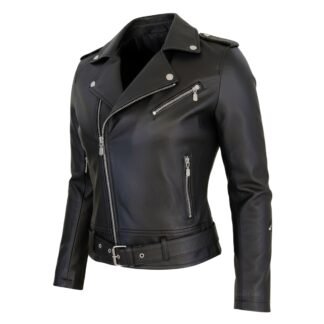 Chamarra de Piel de Borrego para Dama Cierre Cruzado Renata