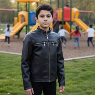 Chamarra de Piel Corte Deportivo Para Niño Robertito