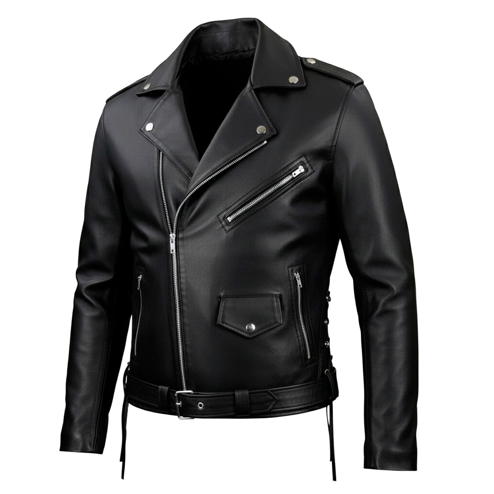 Chamarra de Piel de Borrego para Caballero Rockera Ligera