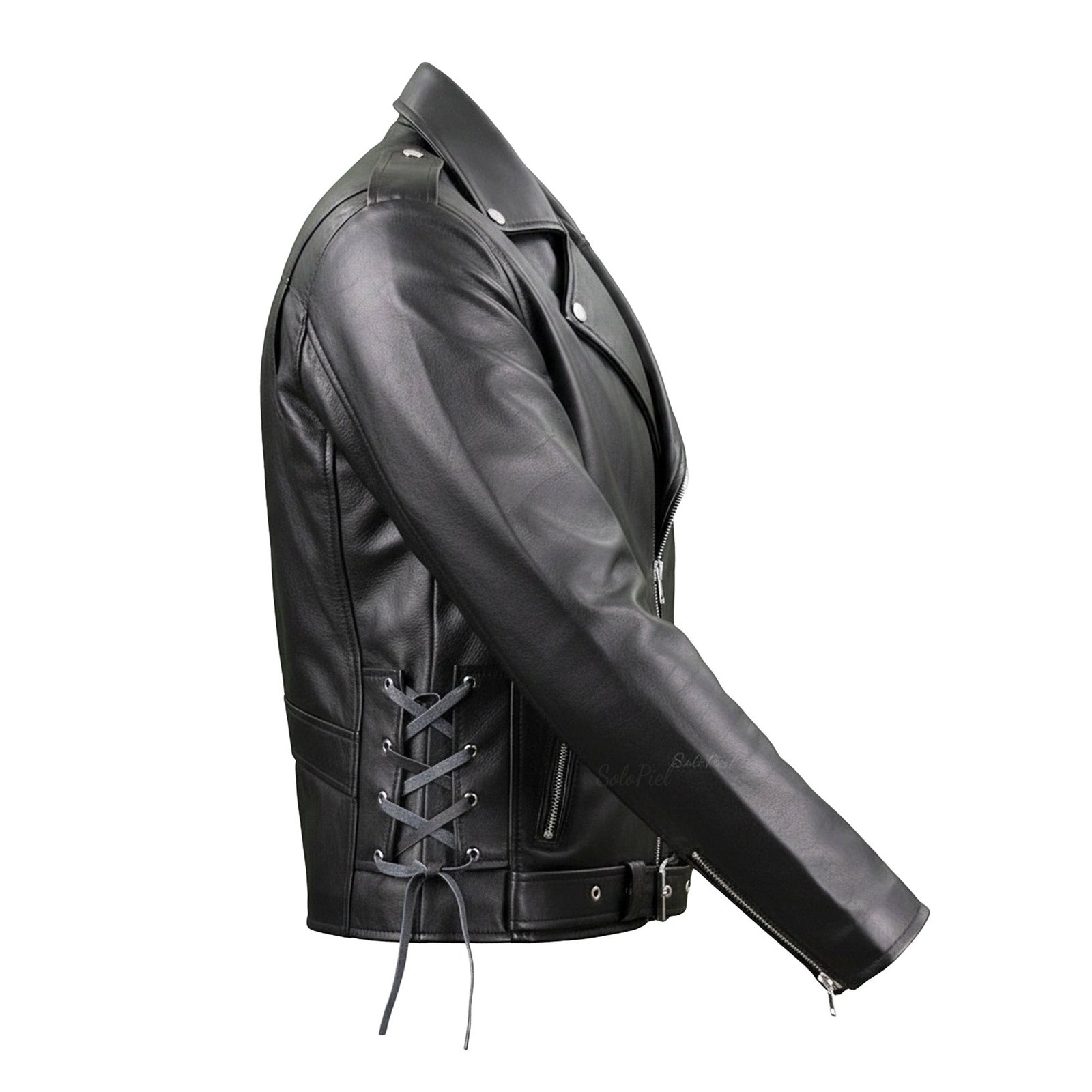 Chamarra de Piel de Borrego para Caballero Rockera Ligera - Image 3