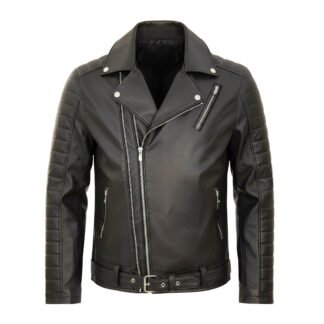 Chamarra de Piel de Borrego Para Caballero Con Cierre Cruzado Roger