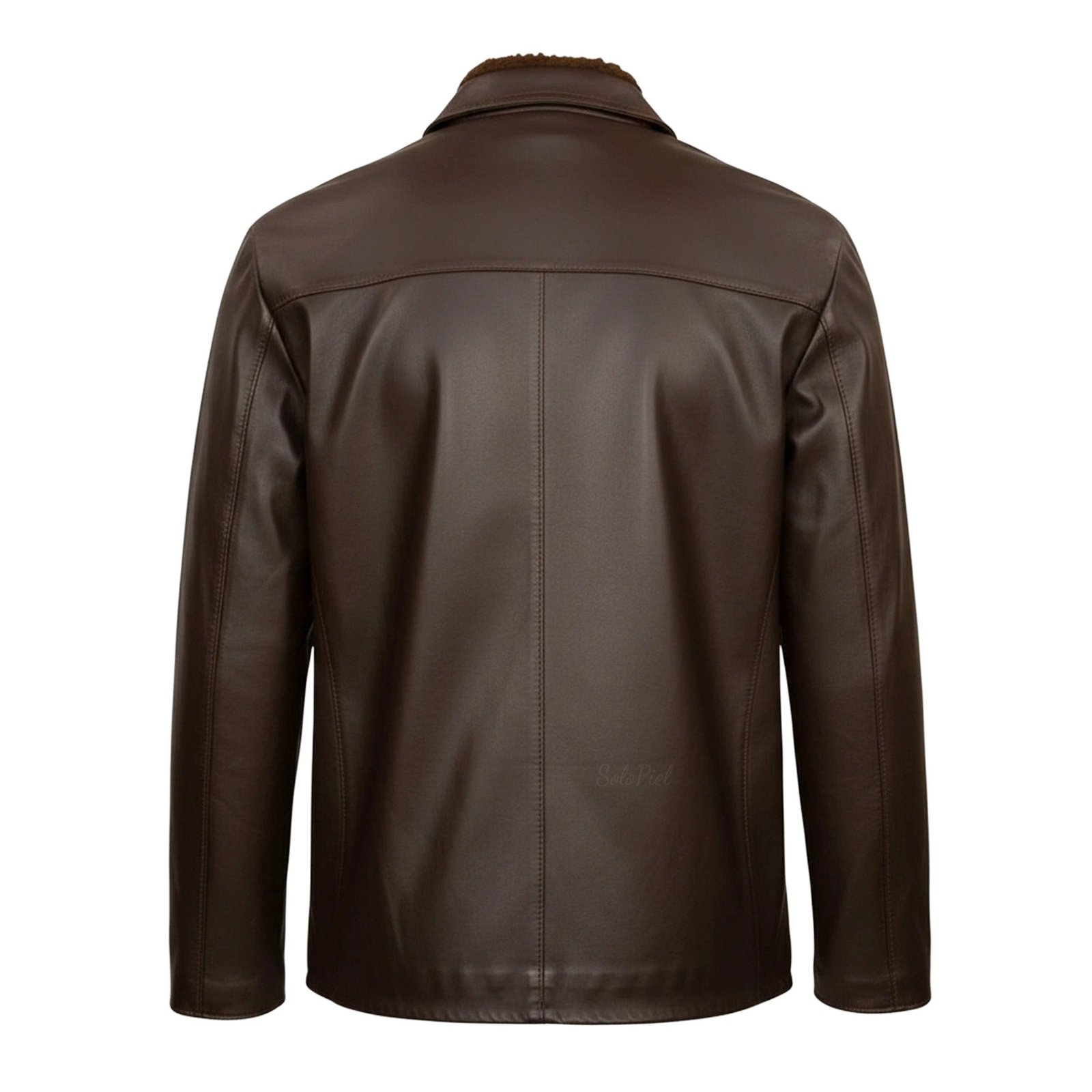 Chamarra de Piel de Borrego para Caballero Con Forro de Lana Sintética Ruso - Image 8