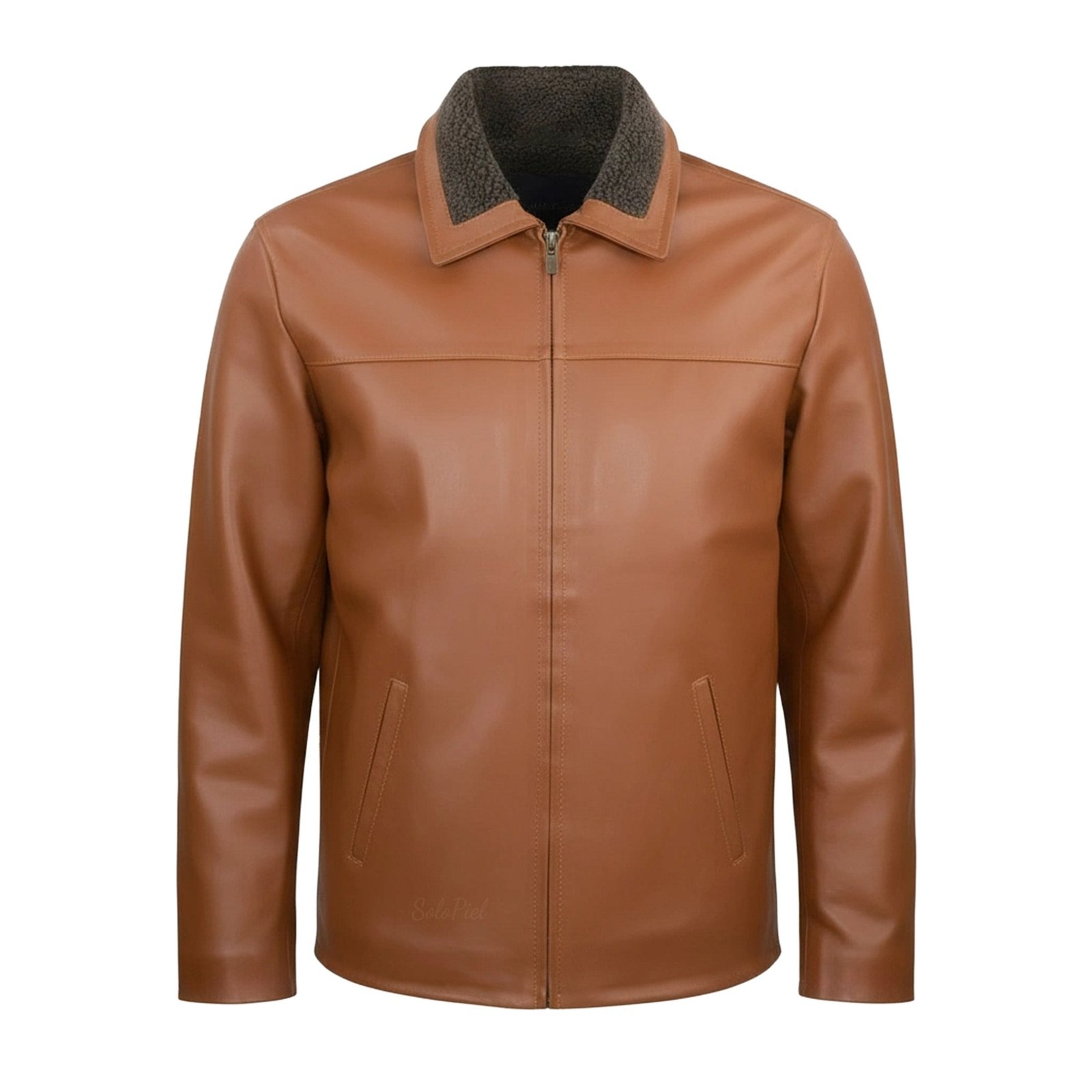 Chamarra de Piel de Borrego para Caballero Con Forro de Lana Sintética Ruso - Image 2