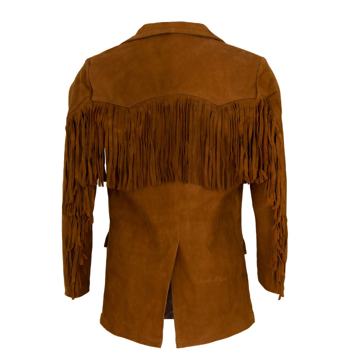 Saco Vaquero de Piel de Borrego Acabado Nobuck con Barbas Estilo Tamaulipeco para Caballero Christian - Image 4