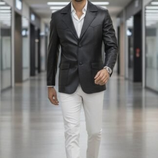 Saco Vaquero de Piel de Borrego para Caballero