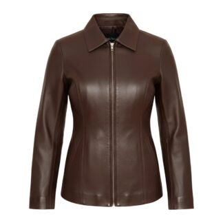 Chamarra de Piel de Borrego para Dama Corte a la Cadera Cuello Deportivo Shakira