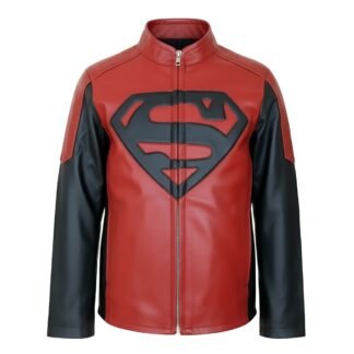 Chamarra de Piel  Estilo Superman Para Niño