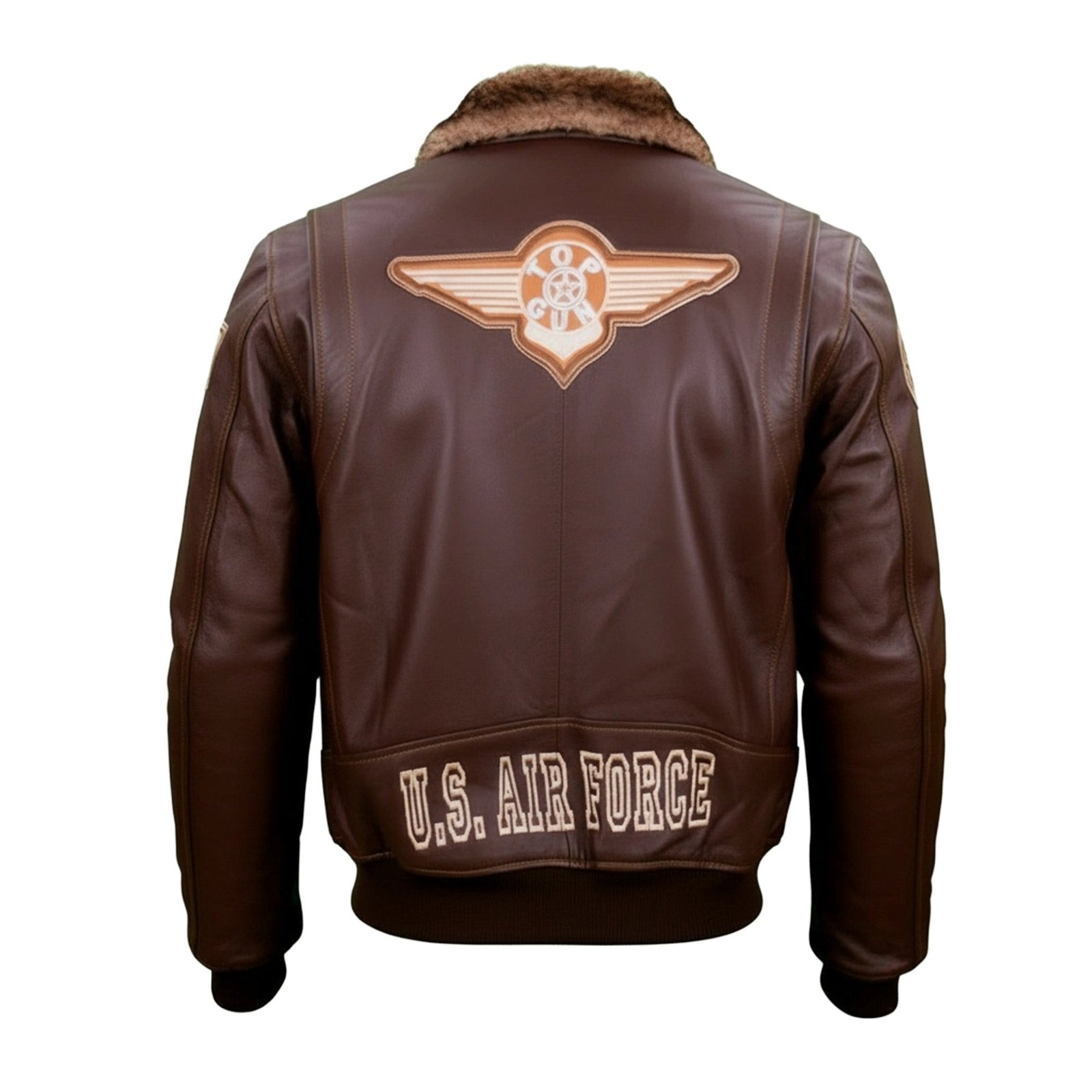 Chamarra de Piel de Borrego para Caballero Cuello Desmontable Piloto TopGun - Image 2