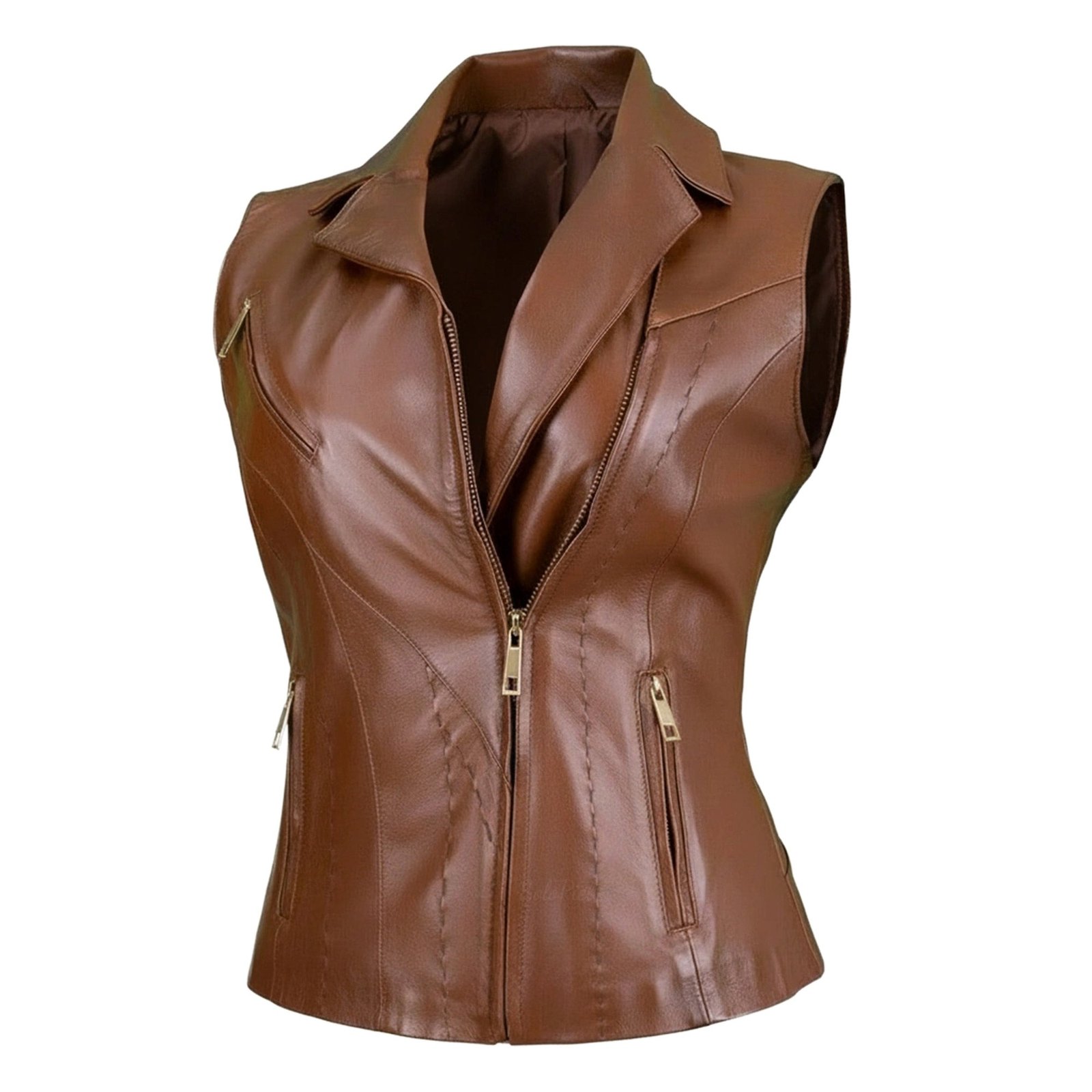 Chaleco de Piel de Borrego Acabado Tejido para Dama Yadhira - Image 4